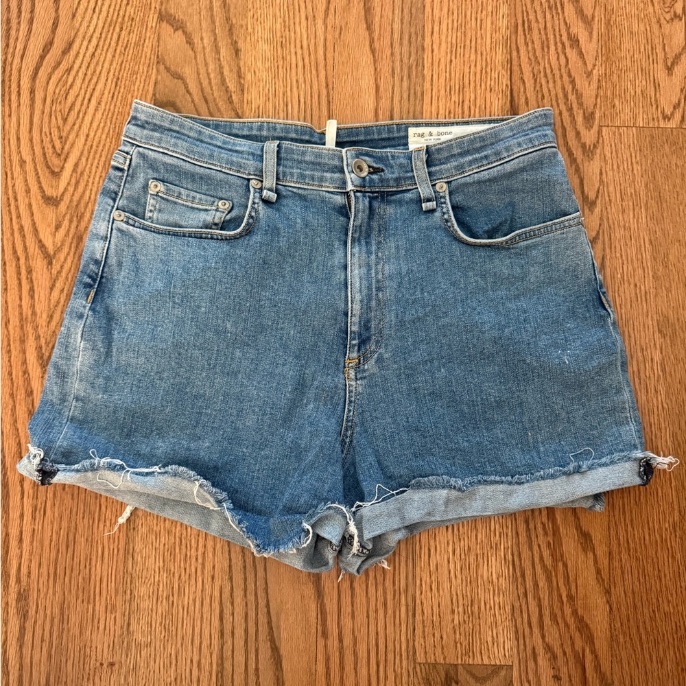 Rag and Bone High-Rise Stretch denim shorts sz 30